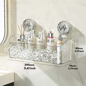 Practical wall shelf without drilling for the bathroom