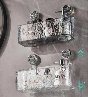 Practical wall shelf without drilling for the bathroom